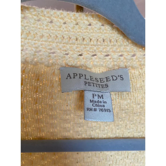 Lemon Yellow Cardigan Cottagecore Cozycore Knit Textured Appleseed’s Spring Fall - Picture 7 of 8